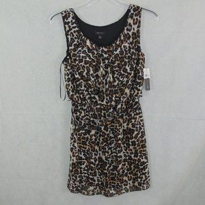 AB Studio Cheetah Print elastic waist dress / belt